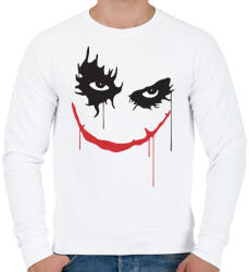 printfashion Rémisztő joker mosoly - Férfi pulóver - Fehér (4135780)