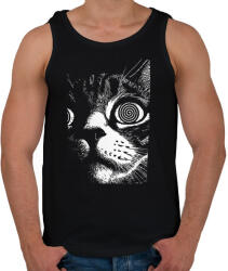 printfashion Hipnotizált macska - Férfi atléta - Fekete (15485323)