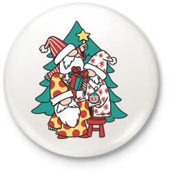 printfashion Karácsonyi manók - Kitűző, hűtőmágnes - Fehér (10774176)