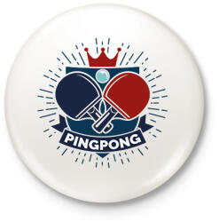 printfashion Pingpong - Címer - Kitűző, hűtőmágnes - Fehér (6992838)