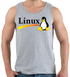 printfashion Linux is the best! - Férfi atléta - Sport szürke (14759990)
