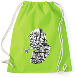 printfashion Holmes - Sportzsák, Tornazsák - Limezöld (161209)