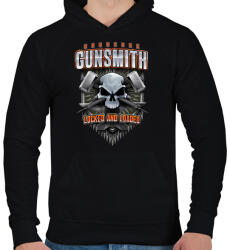 printfashion Gunsmith - Férfi kapucnis pulóver - Fekete (448815)