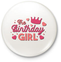 printfashion Születésnapos lány - The Birthday girl - Kitűző, hűtőmágnes - Fehér (4359497)