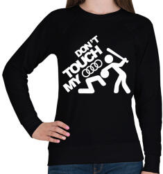 printfashion Don't Touch My Audi White - Női pulóver - Fekete (953926)