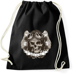 printfashion Szabadnak született - Sportzsák, Tornazsák - Fekete (803323)