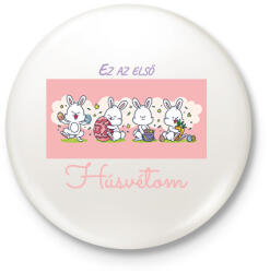 printfashion Ez az első Húsvétom - kislány - Kitűző, hűtőmágnes - Fehér (6335358)