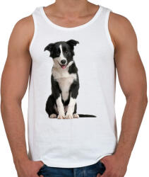 printfashion Border collie póló - Férfi atléta - Fehér (1011157)