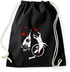 printfashion lajka kutya - Sportzsák, Tornazsák - Fekete (427887)