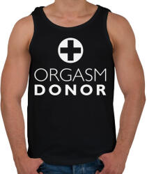 printfashion orgasm-donor-white - Férfi atléta - Fekete (879670)