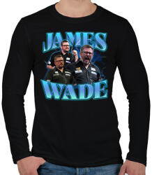 printfashion James Wade - darts - Férfi hosszú ujjú póló - Fekete (15545380)