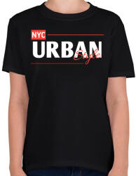 printfashion NYC Urban style - Gyerek póló - Fekete (4387992)