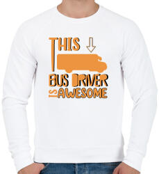 printfashion This bus driver - Férfi pulóver - Fehér (7467845)