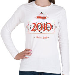 printfashion since-2010-red-black - Női hosszú ujjú póló - Fehér (538945)