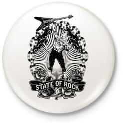printfashion Rock - Kitűző, hűtőmágnes - Fehér (3075626)