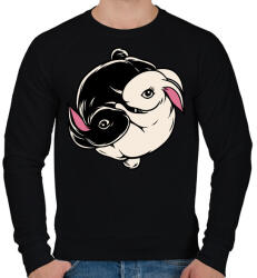 printfashion Nyuszi Jin Jang - Férfi pulóver - Fekete (4779903)