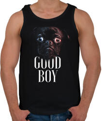 printfashion Mopsz - Good Boy - Férfi atléta - Fekete (1353787)