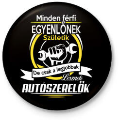 printfashion Autószerelők - Kitűző, hűtőmágnes - Fekete (3094722)