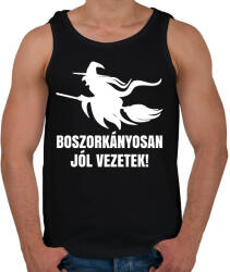 printfashion Boszorkányosan vezetek - Férfi atléta - Fekete (7705212)