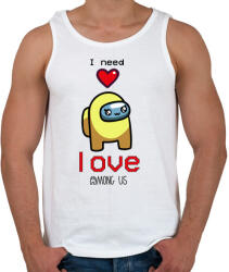 printfashion Among us - I need love - Férfi atléta - Fehér (4798729)
