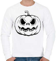 printfashion Halloween tök - Férfi pulóver - Fehér (1068990)