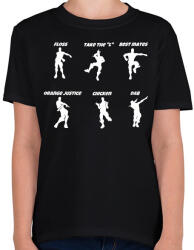 printfashion Fortnite Dance - Gyerek póló - Fekete (928510)