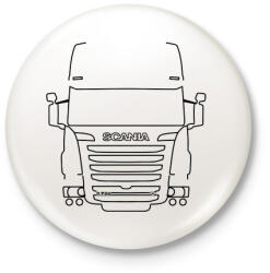 printfashion Scania - Kitűző, hűtőmágnes - Fehér (3082422)