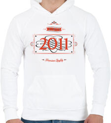 printfashion since-2011-red-black - Férfi kapucnis pulóver - Fehér (539054)