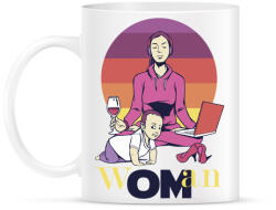 printfashion wOMan az igazi guru anya - Bögre - Fehér (4760030)