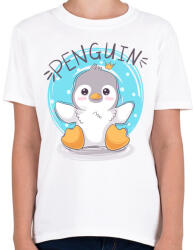 printfashion Kis pingvin - Gyerek póló - Fehér (4744836)