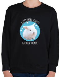 printfashion A legcukibb nyuszi gazdija - Gyerek pulóver - Fekete (7340536)