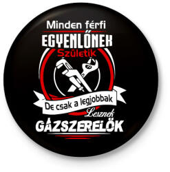 printfashion Gázszerelők - Kitűző, hűtőmágnes - Fekete (3094723)