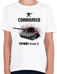 printfashion commander fv4005 - Gyerek póló - Fehér (1770589)