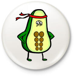 printfashion Fitness Avocado - Kitűző, hűtőmágnes - Fehér (3088011)