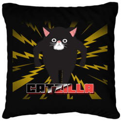 printfashion CATZILLA - Párnahuzat, Díszpárnahuzat - Fekete (10132919)