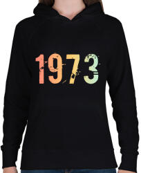 printfashion 1973 - Női kapucnis pulóver - Fekete (11823003)