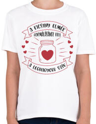 printfashion Kicsiny elmék formálása - Gyerek póló - Fehér (7304667)