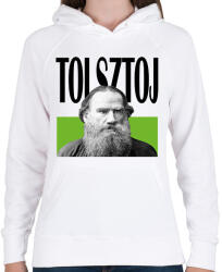 printfashion Tolsztoj - Önarckép - Női kapucnis pulóver - Fehér (7119592)