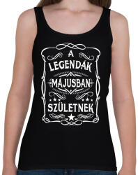 printfashion A legendák májusban születtek - Női atléta - Fekete (7410270)