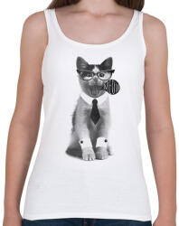 printfashion Cica öltönyben - Női atléta - Fehér (4224172)