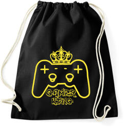printfashion Gamer king - Sportzsák, Tornazsák - Fekete (5325372)