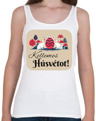 printfashion Kellemes Húsvétot! - Női atléta - Fehér (6330618)