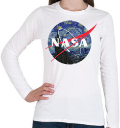 printfashion NASA (Van Gogh) - Női hosszú ujjú póló - Fehér (1590658)
