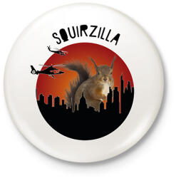 printfashion Squirzilla - Kitűző, hűtőmágnes - Fehér (7179283)