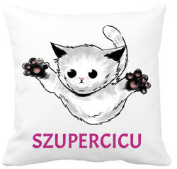 printfashion SZUPERCICU - Párnahuzat, Díszpárnahuzat - Fehér (11500879)