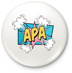 printfashion Apa - Kitűző, hűtőmágnes - Fehér (11810395)