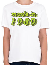printfashion made-in-1989-green-grey - Gyerek póló - Fehér (487132)