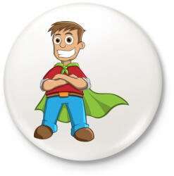 printfashion Hero - Kitűző, hűtőmágnes - Fehér (3077303)