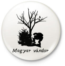 printfashion magyar vándor - Kitűző, hűtőmágnes - Fehér (3079604)