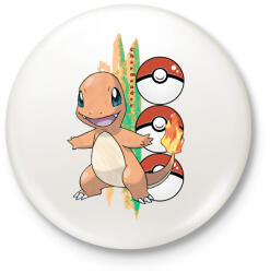 printfashion pokemon charmander - Kitűző, hűtőmágnes - Fehér (14558571)